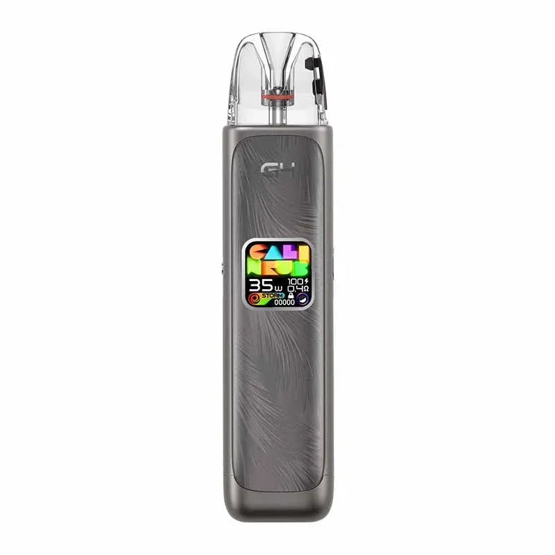 Caliburn g4 vape device with digital display on a white background