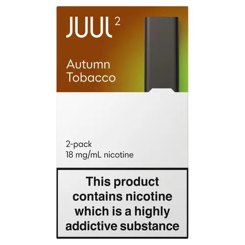 Juul2 pods of autumn tobacco flavor on a white background