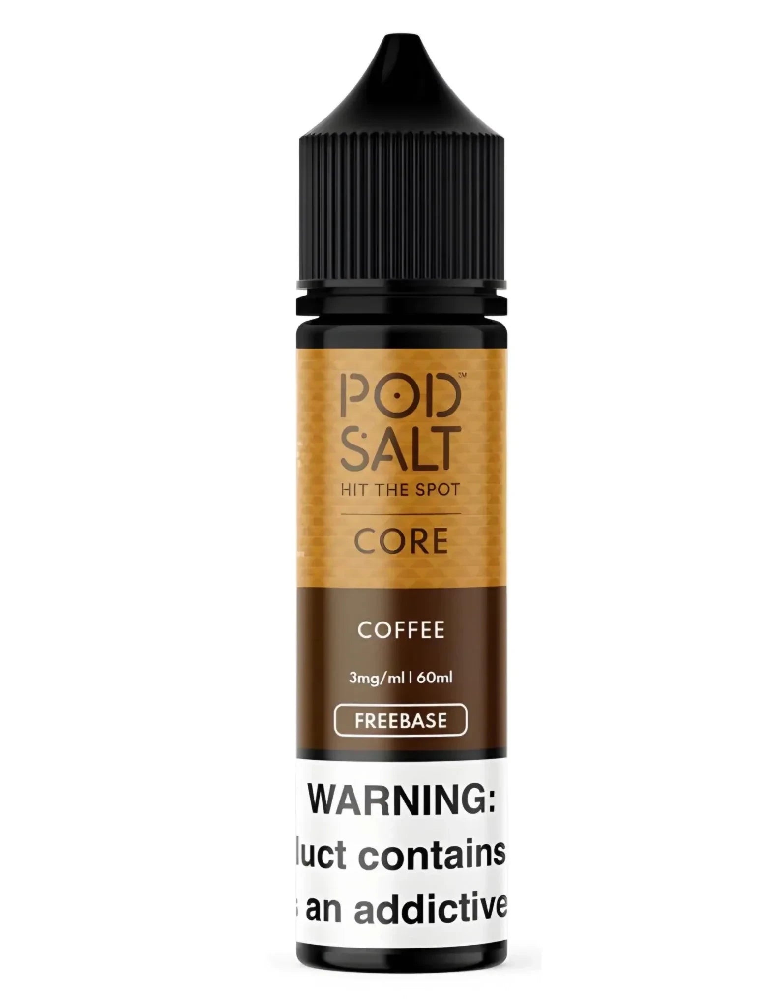Pod Salt Core Coffee e-liquid bottle on a white background
