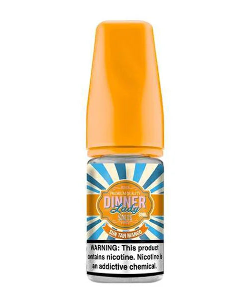 Bottle of Dinner Lady Nic Salt, Sun Tan Mango Flavour