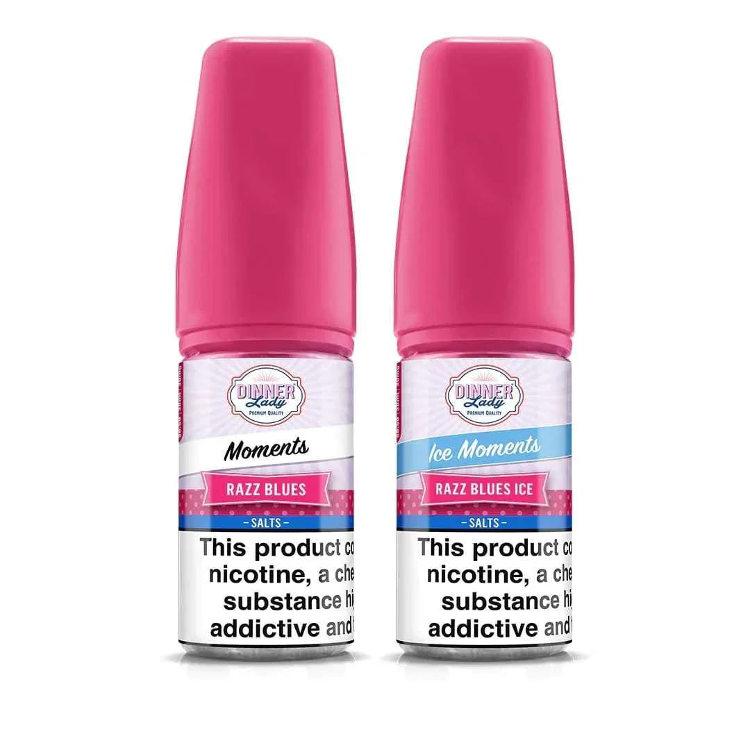 Bottle of Dinner Lady Nic Salt, Razz Blues Flavour