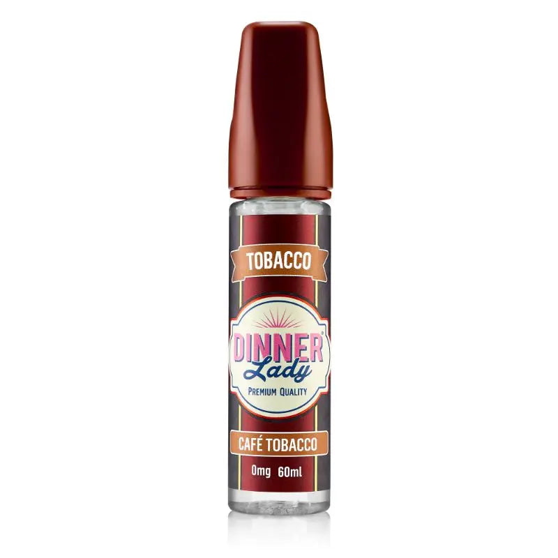 Dinner Lady Cafe Tobacco vape juice bottle on a white background