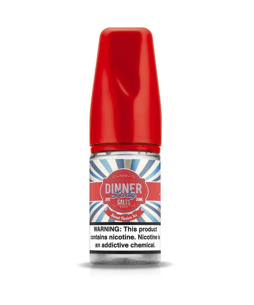 Bottle of Dinner Lady Nic Salt, Sweet Fusion Ice Flavour
