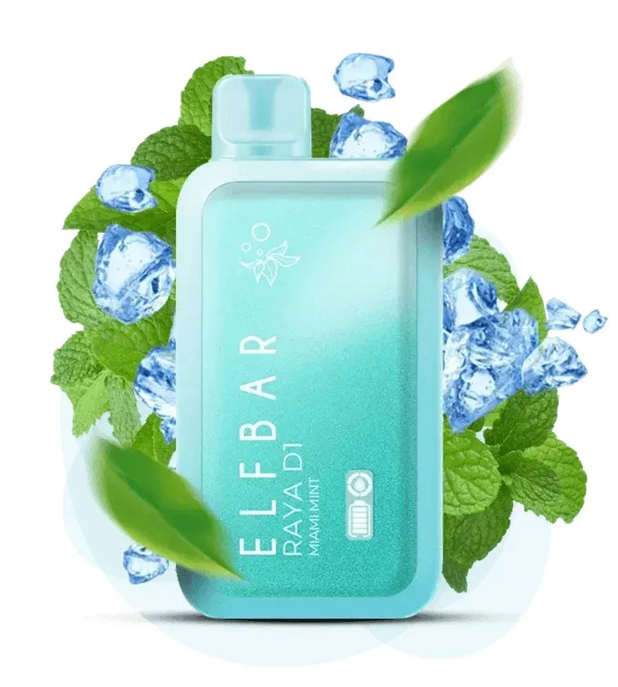Elfbar raya d1 miami mint vape device creative
