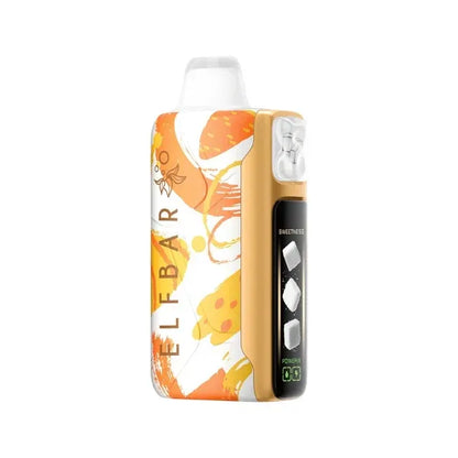 elfbar sweet king kala khatta syrup vape device on white background