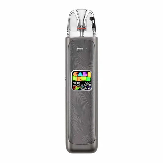Caliburn g4 vape device with digital display on a white background