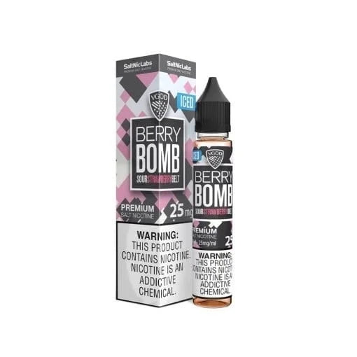 VGOD Vape juice packaging with 'Berry Bomb' flavor on a white background