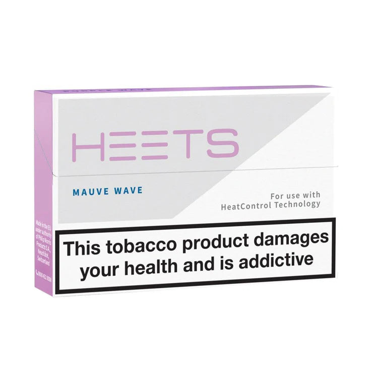 HEETS Mauve Wave packaging with warning label on a white background
