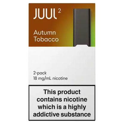 Juul2 pods of autumn tobacco flavor on a white background