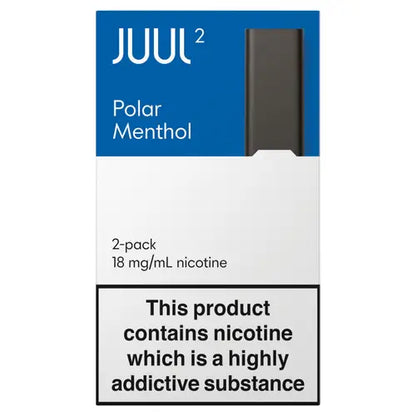 Juul2 Polar Menthol pods packaging on white background