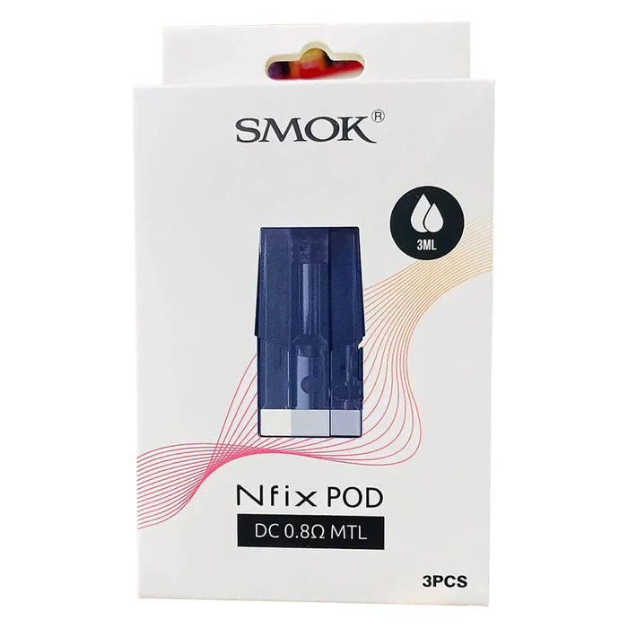 Smok Nfix Pod packaging with a black pod on a white background